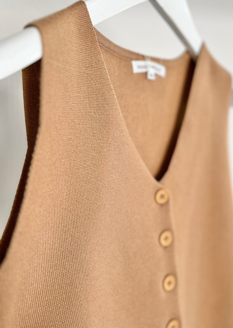 Strickweste "Saana" - Camel