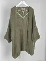 Strickcardigan "Liza" - Khaki