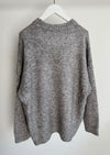 Oversized Strickpullover "Callie" - Grey/Pink