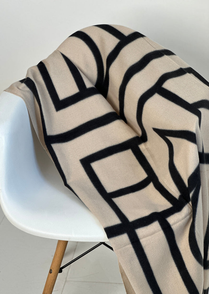 Schal "Wien" - Beige/Black