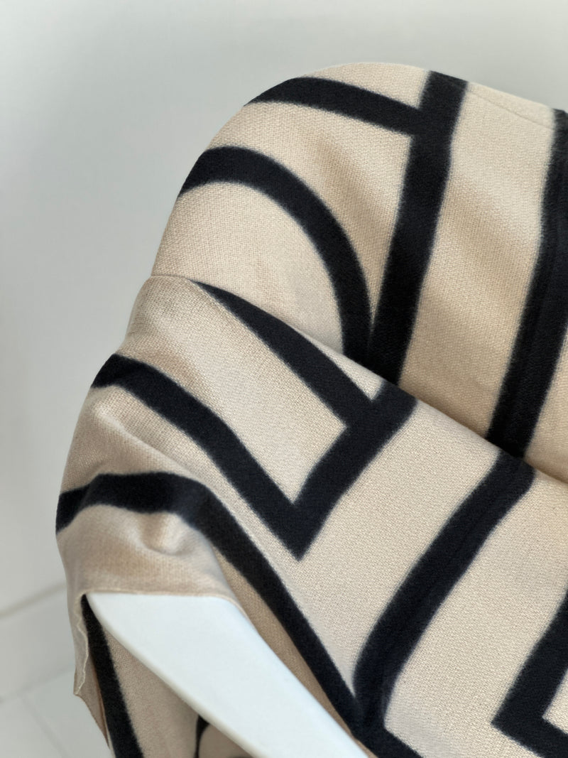 Schal "Wien" - Beige/Black