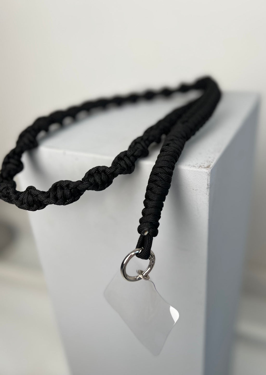 Geflochtene Handykette Twisted - Schwarz