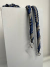 Geflochtene Handykette Twisted - Blau/Grau