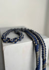 Geflochtene Handykette Twisted - Blau/Grau