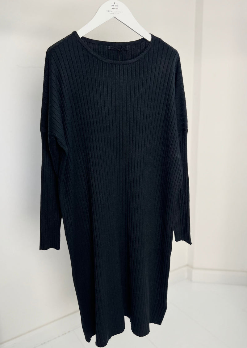 Strickkleid - "Sanni" - Schwarz