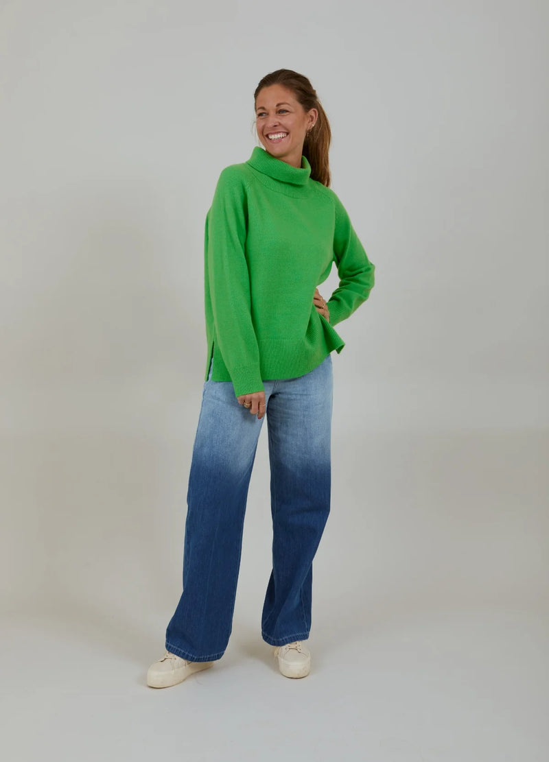 Coster Copenhagen - Strickpullover mit Kragen - Forest Green