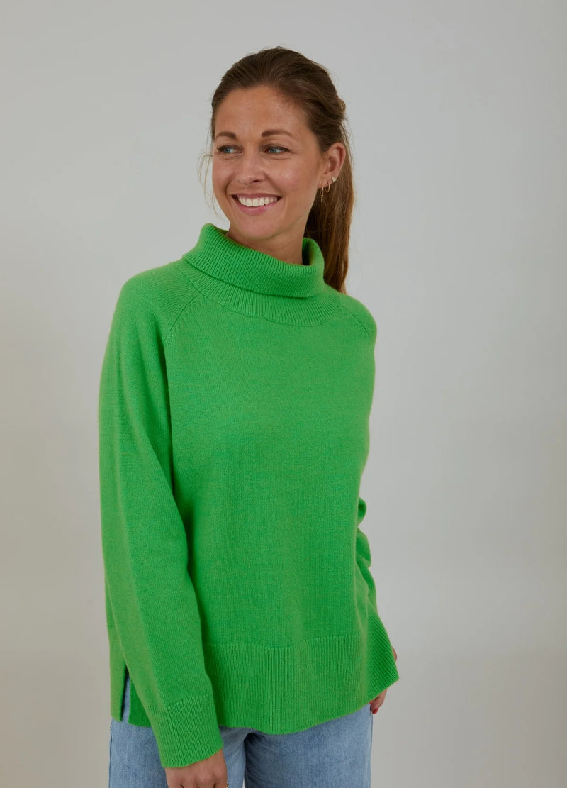 Coster Copenhagen - Strickpullover mit Kragen - Forest Green