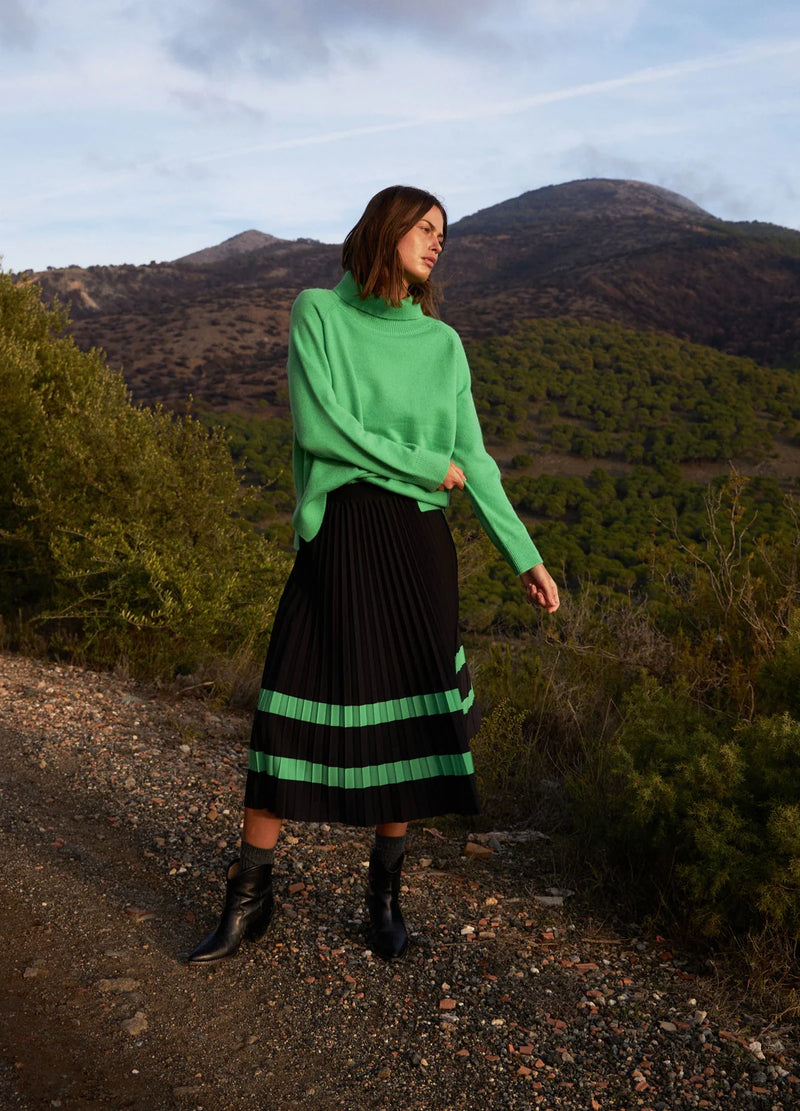Coster Copenhagen - Strickpullover mit Kragen - Forest Green