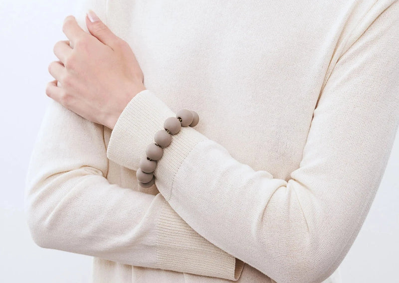 Vanessa Baroni - Beads Barcelet -  matt light taupe