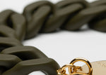 Vanessa Baroni - Flat Chain Bracelet - Matt Dark Olive