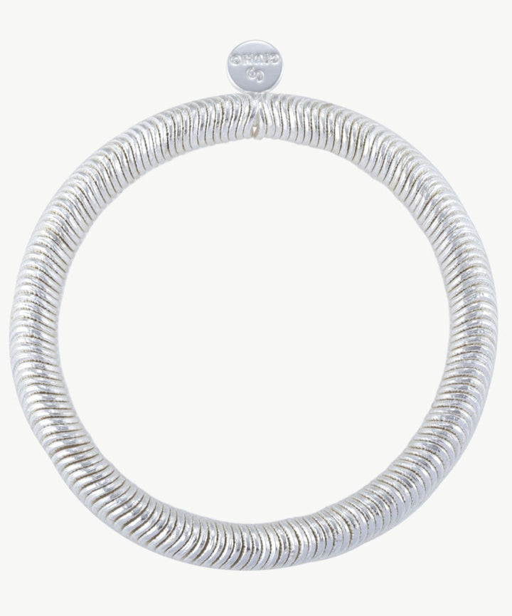 Elastisches Armband mit flachen Perlen
