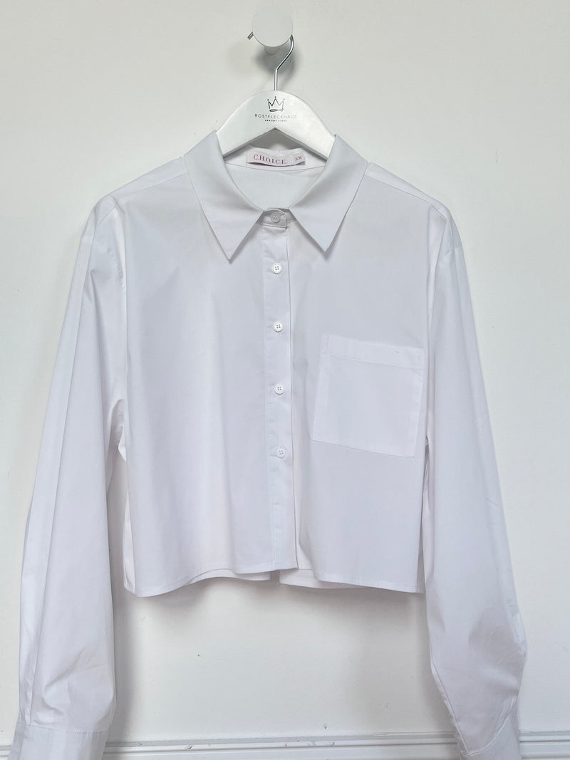 Cropped Bluse "Maxima" - Weiß