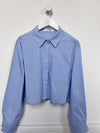 Cropped Bluse "Maxima" - Blau