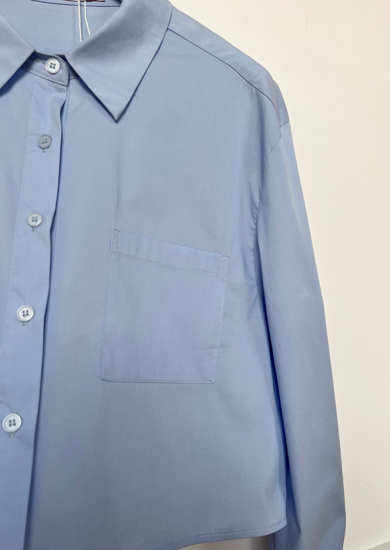 Cropped Bluse "Maxima" - Blau